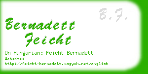bernadett feicht business card